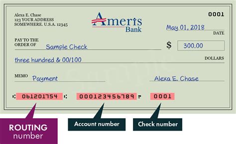 ameris bank routing number florida